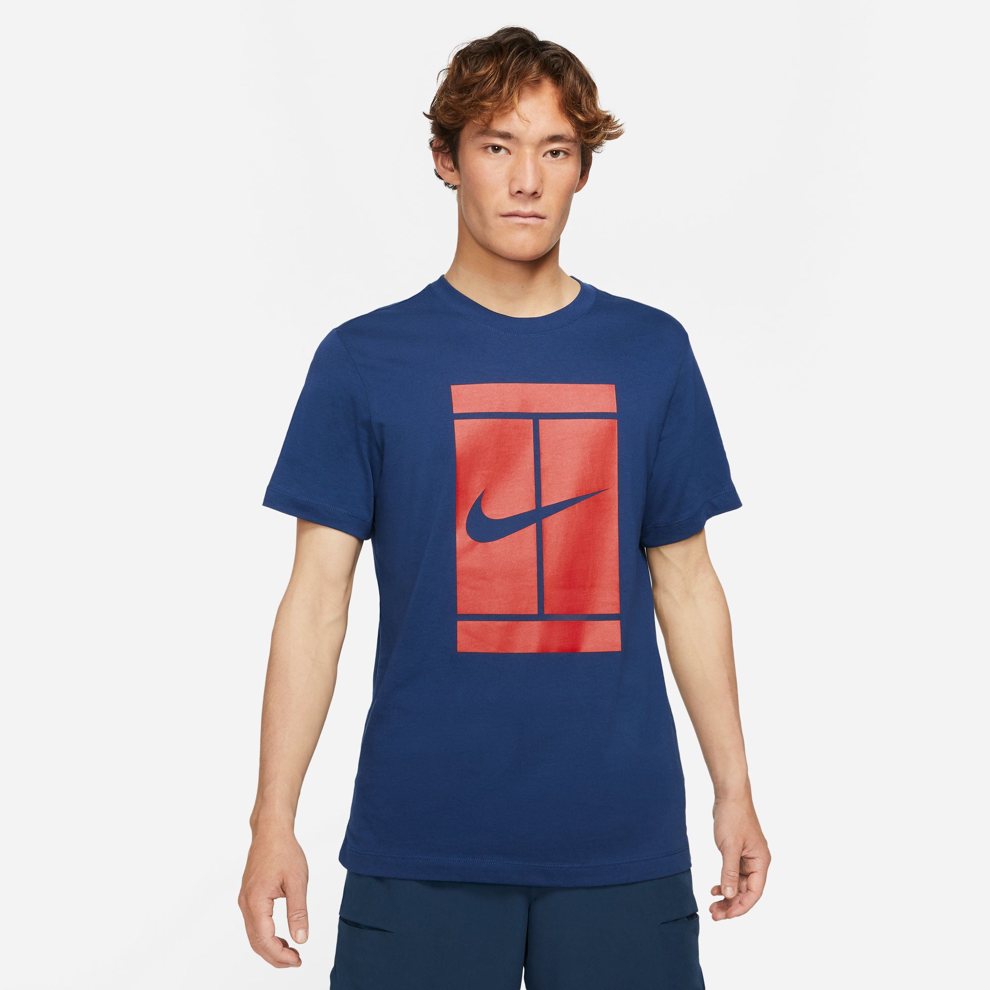 NikeCourt Men's Logo Tennis T-Shirt Blue (1)