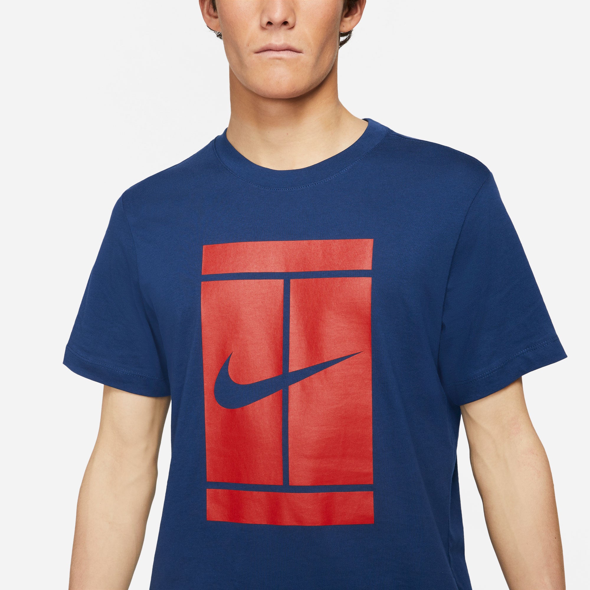 NikeCourt Men's Logo Tennis T-Shirt Blue (4)