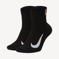 NikeCourt Multiplier Cushioned Tennis Ankle Socks (2 Pairs) Black (1)