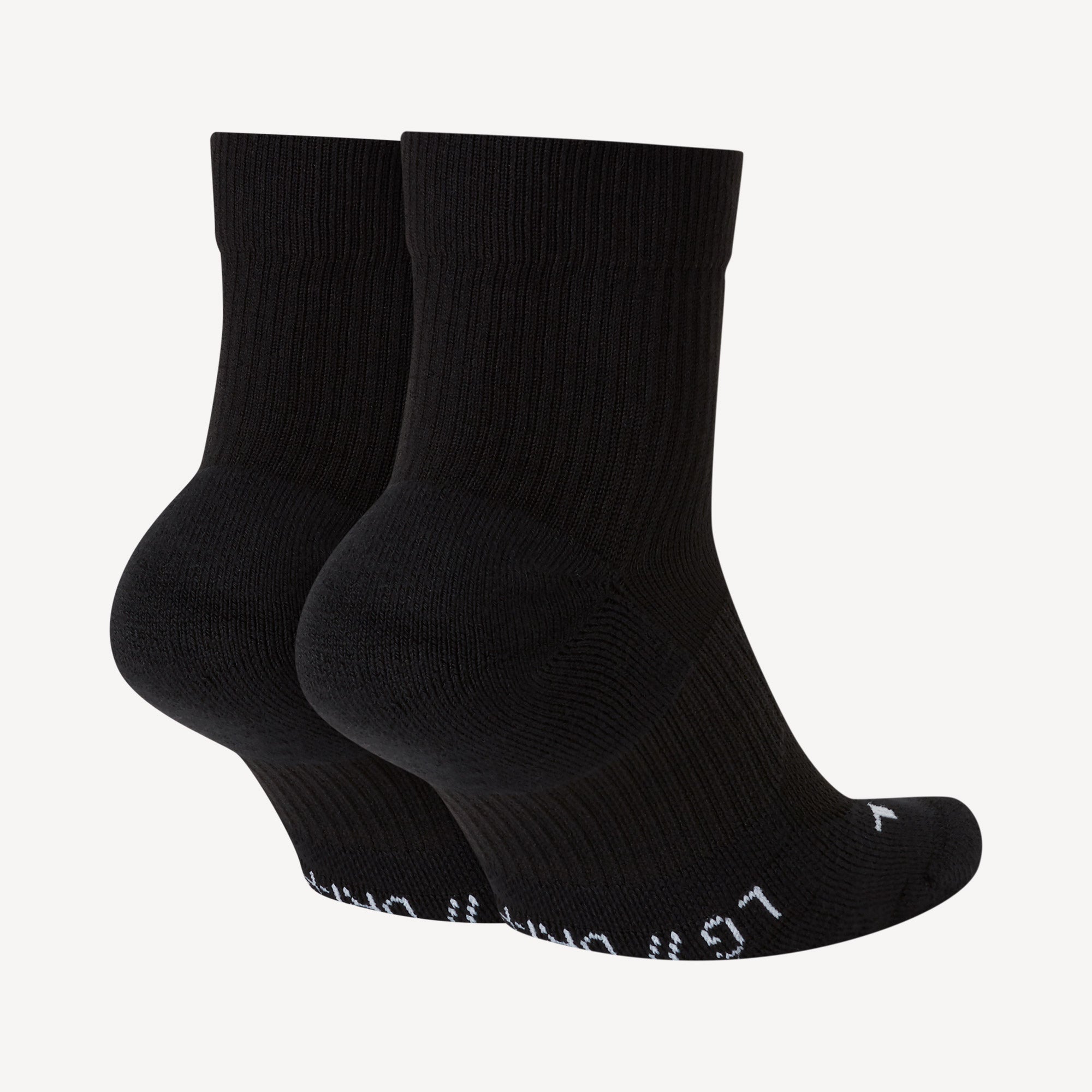 NikeCourt Multiplier Cushioned Tennis Ankle Socks (2 Pairs) Black (2)