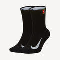 NikeCourt Multiplier Cushioned Tennis Crew Socks (2 Pairs) Black (1)