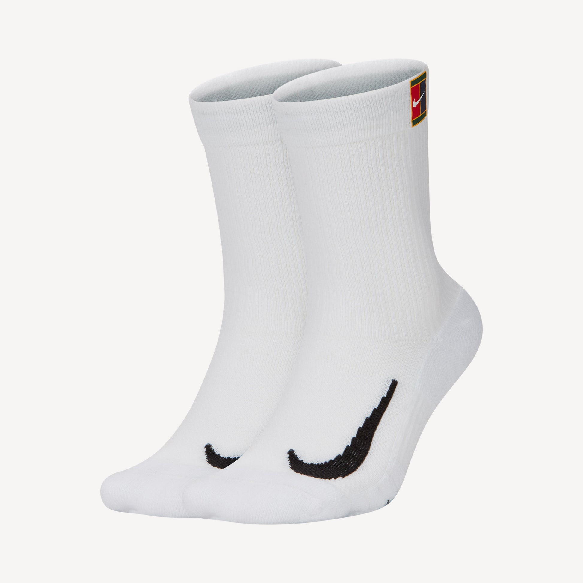 NikeCourt Multiplier Cushioned Tennis Crew Socks (2 Pairs) White (1)