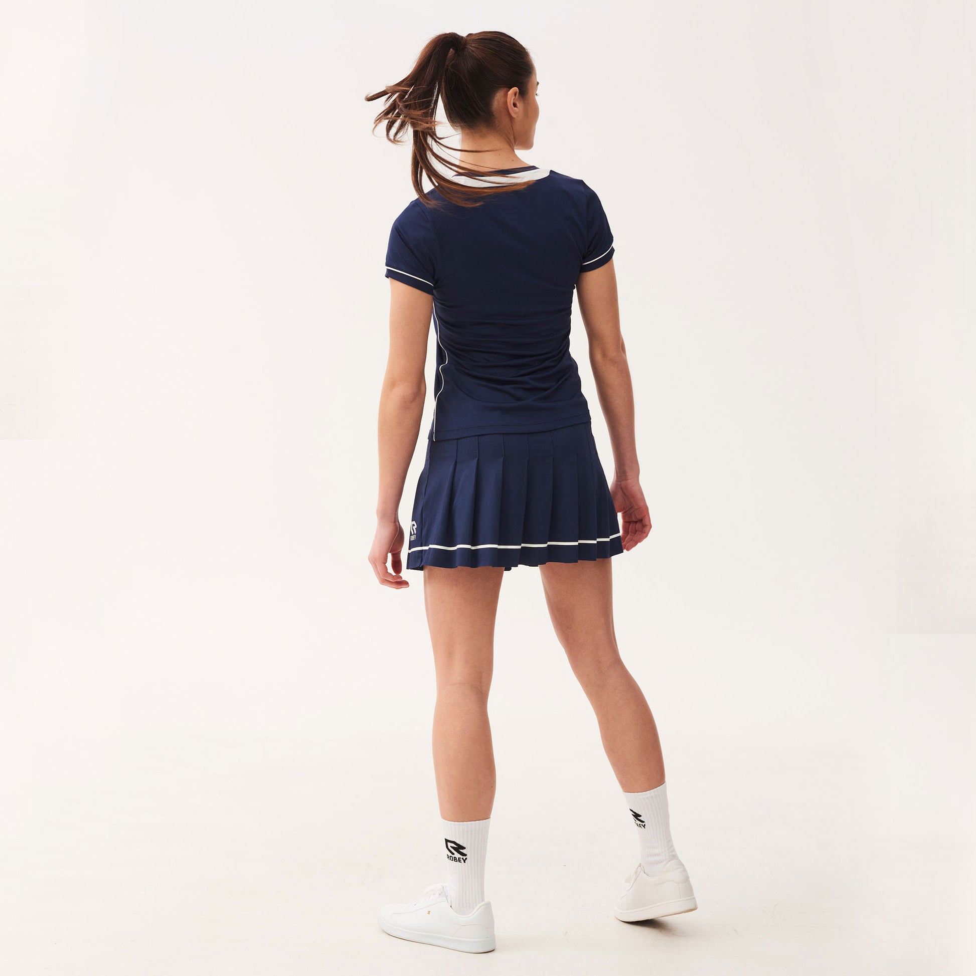 Robey Break Women's Pleated Tennis Skirt Dark Blue (4)