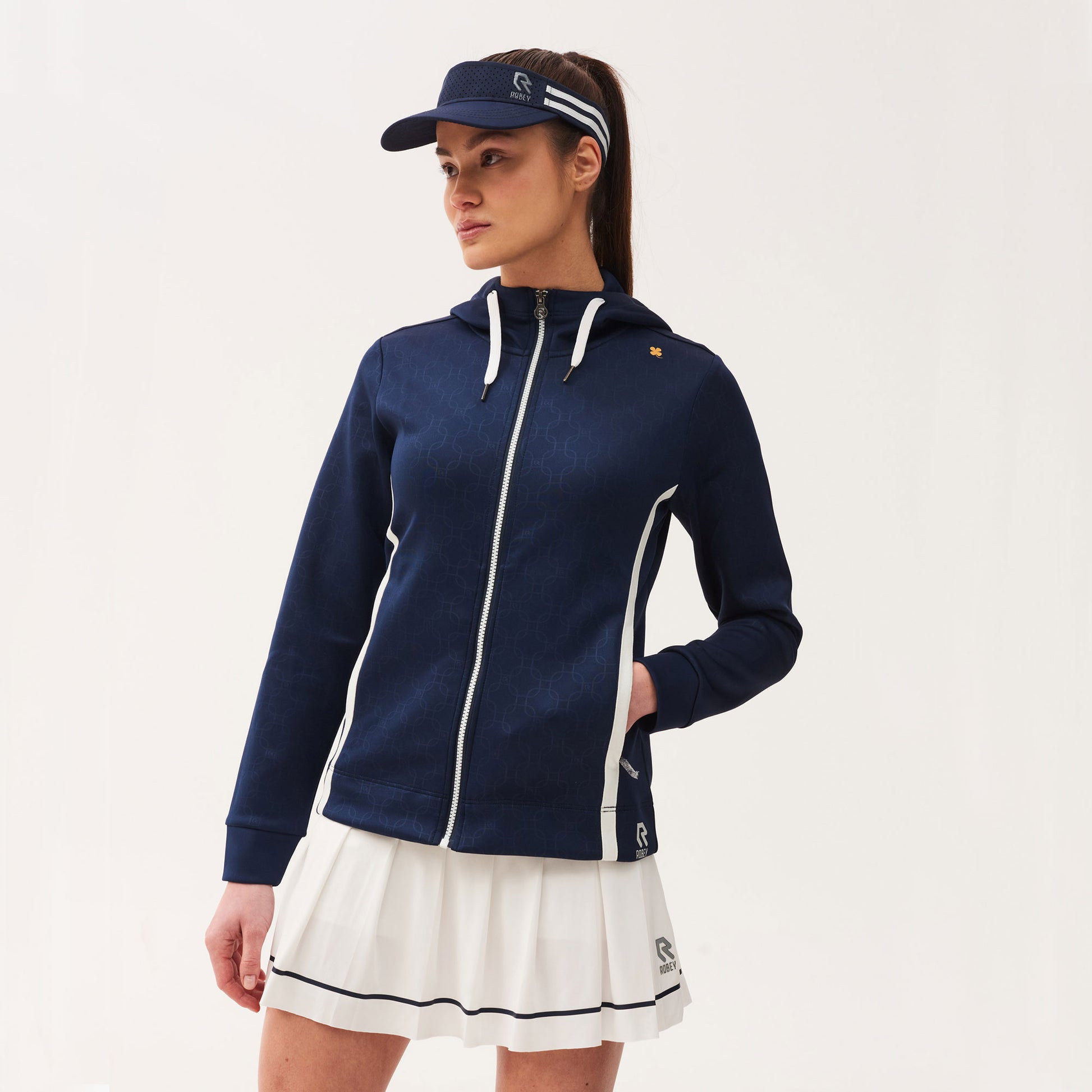 Robey Forehand Women's Full-Zip Tennis Jacket Dark Blue (1)