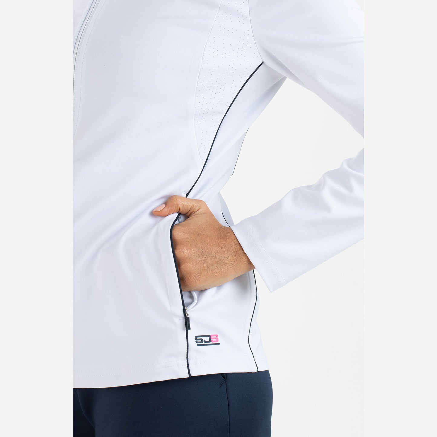 Sjeng Sports Annelyn Women's Woven Tennis Jacket White (4)