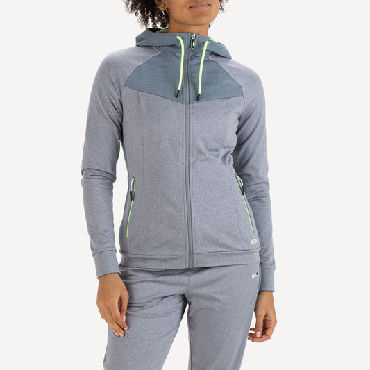 Sjeng Sports Atina Women's Hooded Tennis Jacket Grey (1)