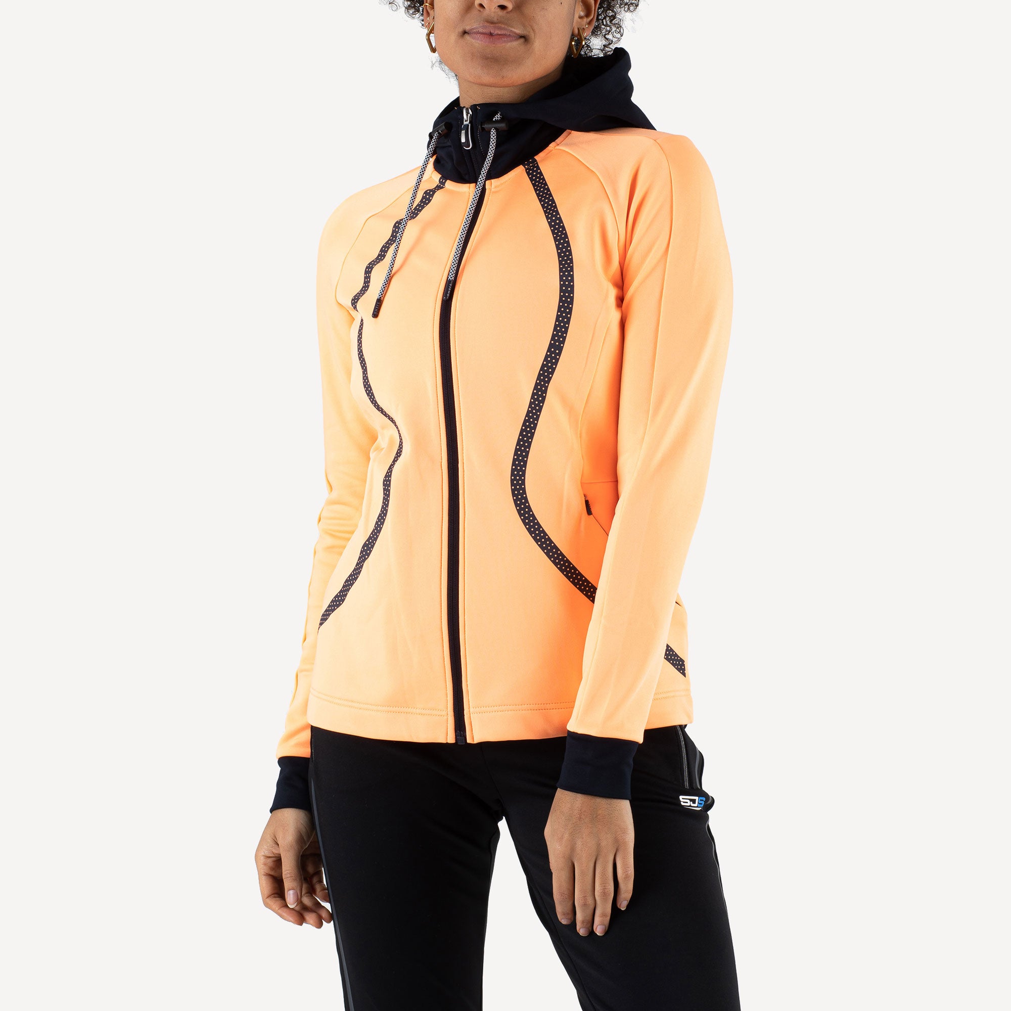 Sjeng Sports Giolla Women's Hooded Tennis Jacket Orange (1)