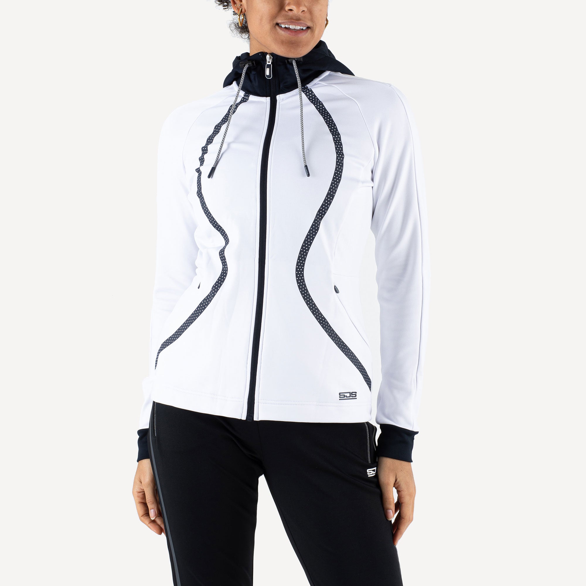 Sjeng Sports Giolla Women's Hooded Tennis Jacket White (1)