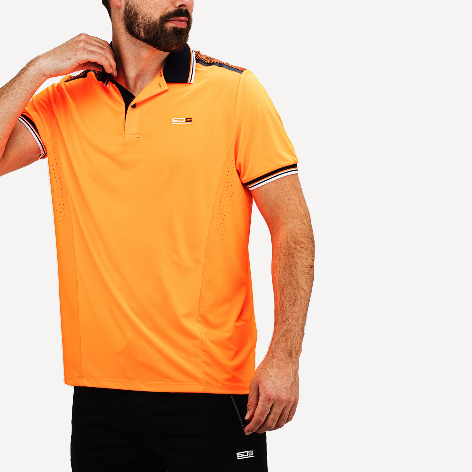 Sjeng Sports Grind Men's Tennis Polo Orange (1)