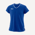Wilson Team 2 Girls' V-Neck Tennis Shirt Blue (1)