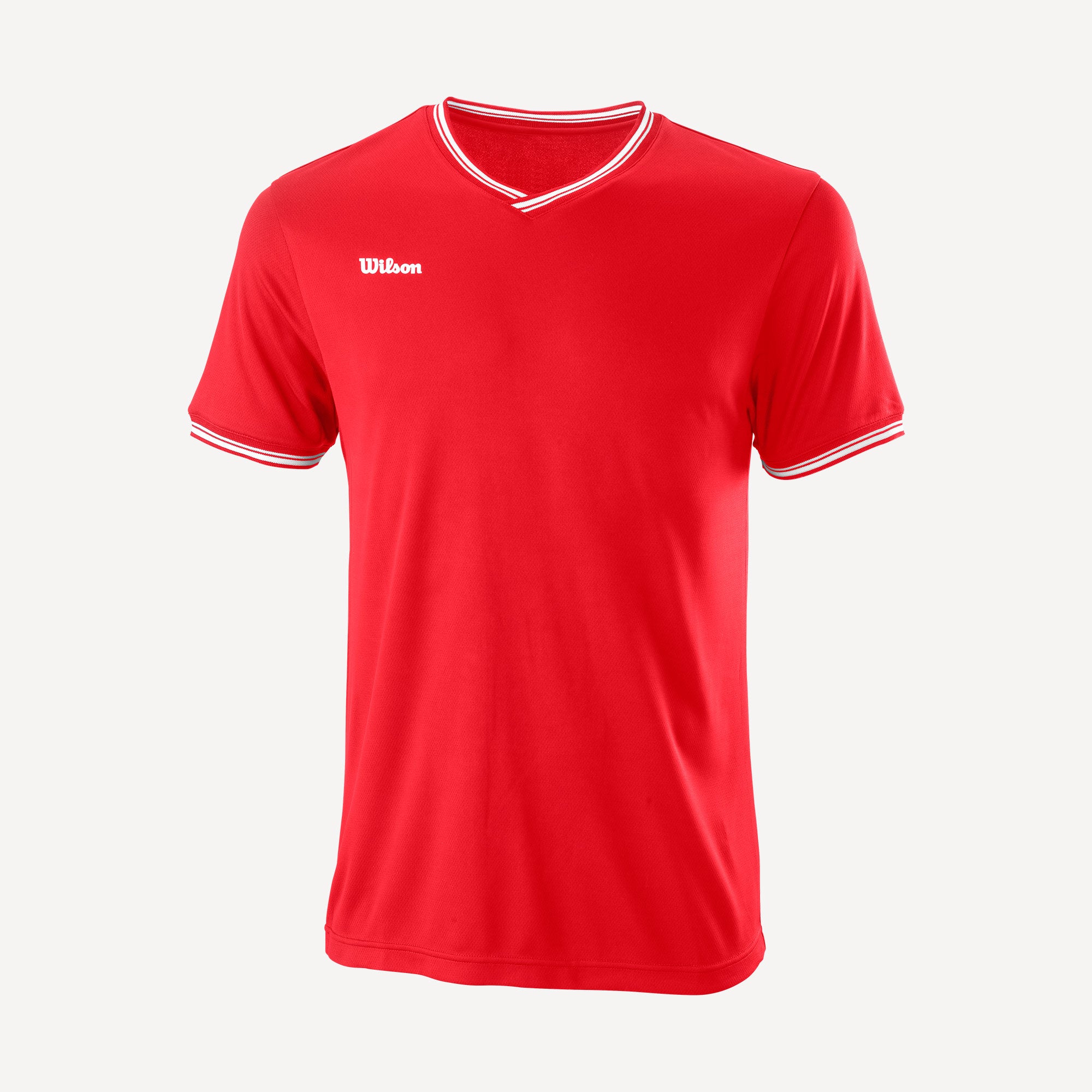 Wilson Team 2 Men's V-Neck Tennis Shirt Red (1)