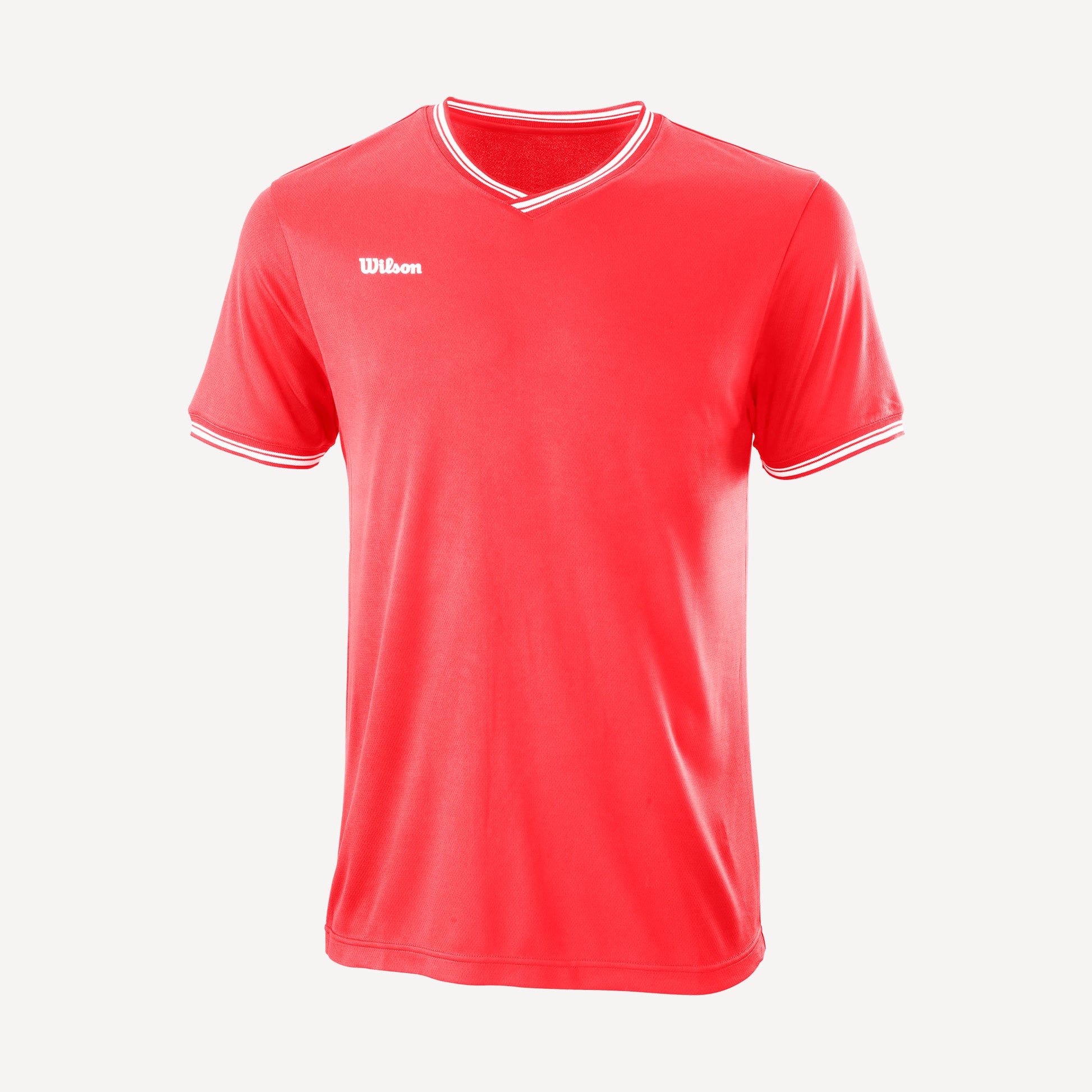 Wilson Team 2 Men's V-Neck Tennis Shirt Orange (1)