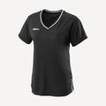 Wilson Team 2 Women's V-Neck Tennis Shirt Black (1)