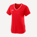 Wilson Team 2 Women's V-Neck Tennis Shirt Red (1)