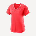 Wilson Team 2 Women's V-Neck Tennis Shirt Orange (1)